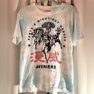 Japanese Avengers Size M Marvel Japan T shirt Tye Dye Iron Man Thor Captain